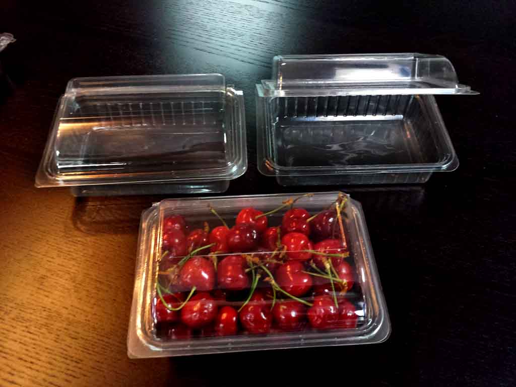 caserole plastic pentru fructe, cirese, capsuni